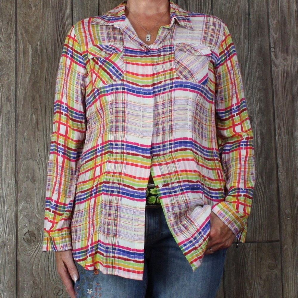 New CAbi M size Blouse Play Day